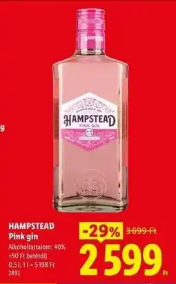 Lidl HAMPSTEAD Pink gin ajánlat