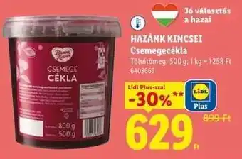 Lidl Hazánk kincsei Csemegecékla ajánlat