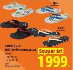 Lidl CRIVIT x F2 ajánlat