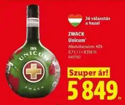 Lidl Zwack Unicum ajánlat