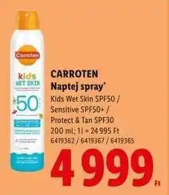 Lidl CARROTEN Naptej spray ajánlat