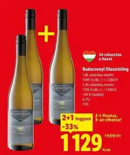 Lidl Badacsonyi Olaszrizling ajánlat