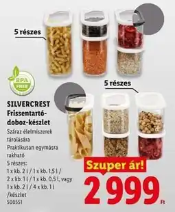Lidl SILVERCREST Frissentartó-doboz-készlet ajánlat