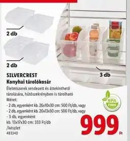 Lidl SILVERCREST Konyhai tárolókosár ajánlat