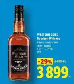 Lidl WESTERN GOLD Bourbon Whiskey ajánlat