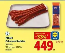Lidl PIKOK Cabanossi kolbász ajánlat