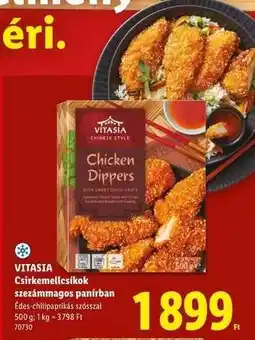 Lidl VITASIA Csirkemellcsíkok szezámmagos panírban ajánlat