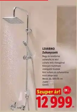 Lidl LIVARNO Zuhanyszett ajánlat
