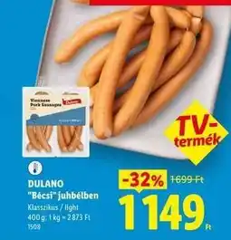 Lidl DULANO Bécsi juhbélben ajánlat