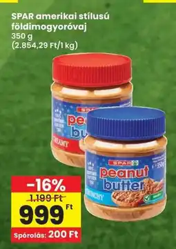 Interspar SPAR amerikai stílusú földimogyoróvaj ajánlat