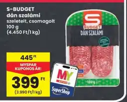 Interspar S-BUDGET dán szalámi ajánlat