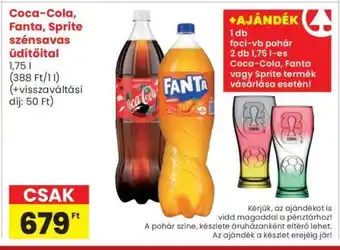Interspar Coca-Cola, Fanta, Sprite szénsavas üdítőital ajánlat