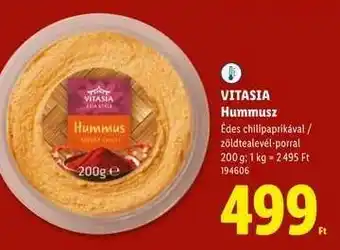 Lidl Vitasia Hummusz ajánlat