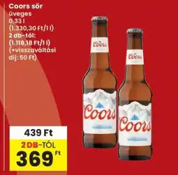 Interspar Coors sör ajánlat