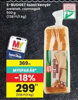 Interspar S-BUDGET toast kenyér ajánlat