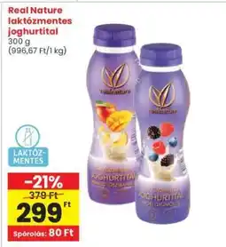Interspar Real Nature laktózmentes joghurttital ajánlat