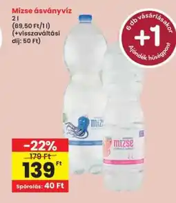 Interspar Mizse ásványvíz ajánlat