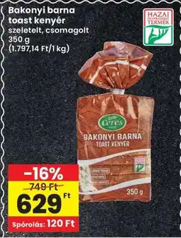 Interspar Bakonyi barna toast kenyér ajánlat