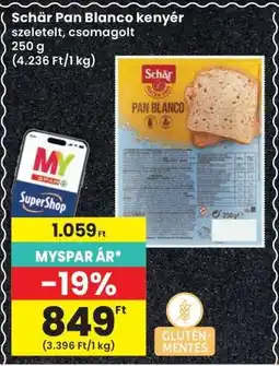 Interspar Schär Pan Blanco kenyér ajánlat