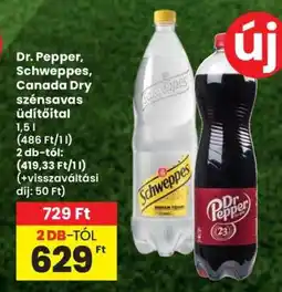 Spar Dr. Pepper, Schweppes, Canada Dry szénsavas üdítőital ajánlat