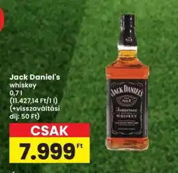 Spar JACK DANIEL'S Whiskey ajánlat