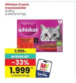 Interspar Whiskas 12 pack macskaeledel ajánlat
