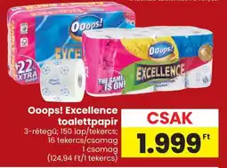 Spar Ooops! Excellence Toalettpapír ajánlat