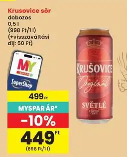 Interspar Krusovice sör ajánlat