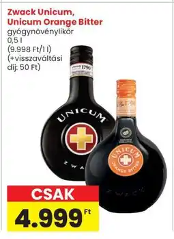 Interspar Zwack Unicum, Unicum Orange Bitter ajánlat