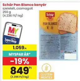 Spar Schär Pan Blanco kenyér ajánlat