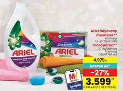 Spar Ariel folyékony mosószer és mosókapszula ajánlat