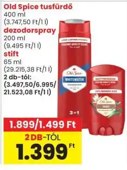 Spar Old Spice tusfürdő, dezodorspray, stift ajánlat