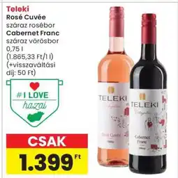 Spar Teleki Rosé Cuvée és Cabernet Franc ajánlat