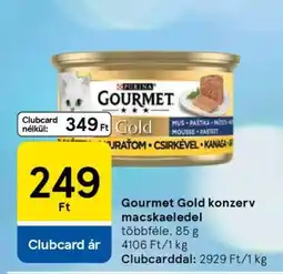 Tesco Gourmet Gold konzerv macskaeledel ajánlat