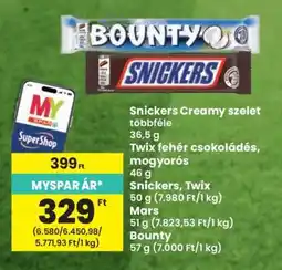 Spar Snickers, Twix, Mars, Bounty ajánlat