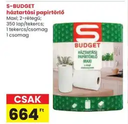 Spar S-BUDGET háztartási papírtörlő ajánlat