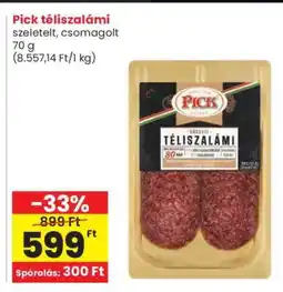 Spar PICK Téliszalámi ajánlat