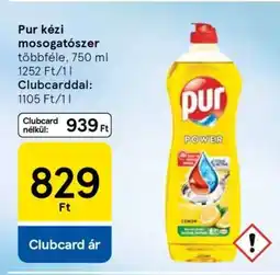 Tesco Pur kézi mosogatószer ajánlat