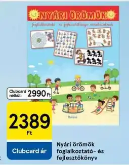 Tesco Nyári örömök foglalkoztató- és fejlesztőkönyv ajánlat