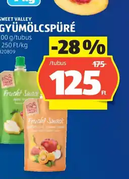 ALDI Sweet Valley Gyümölcspüré ajánlat