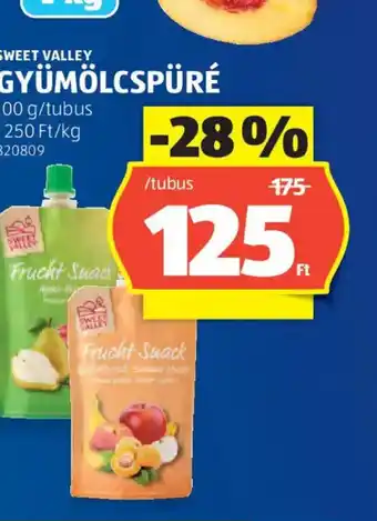 ALDI Sweet Valley Gyümölcspüré ajánlat