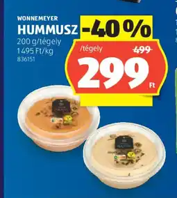 ALDI Wonnemeyer Hummusz ajánlat