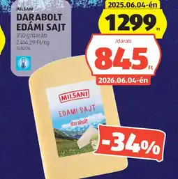 ALDI Milsani Darabolt Edámi sajt ajánlat