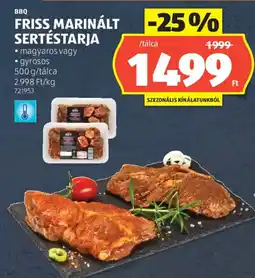 ALDI Bbq friss marinált sertéstarja ajánlat