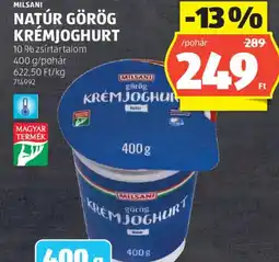 ALDI Milsani natúr görög krémjoghurt ajánlat