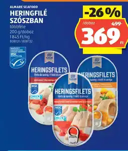 ALDI Almare seafood heringfilé szószban ajánlat