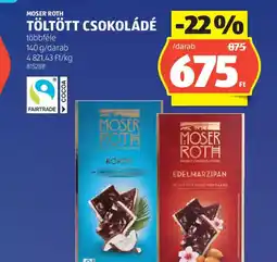 ALDI Moser roth töltött csokoládé ajánlat