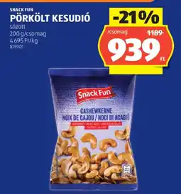ALDI Snack fun pörkölt kesudió ajánlat