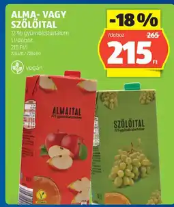 ALDI Alma- vagy szőlőital ajánlat