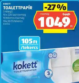 ALDI Kokett toalettpapír ajánlat